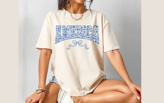 AMERICA BOW TSHIRT