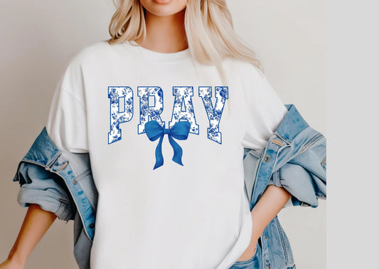 PRAY WITH BOW TSHIRT