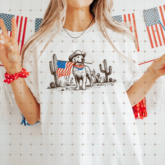 FLAG PUPPY DOG TSHIRT
